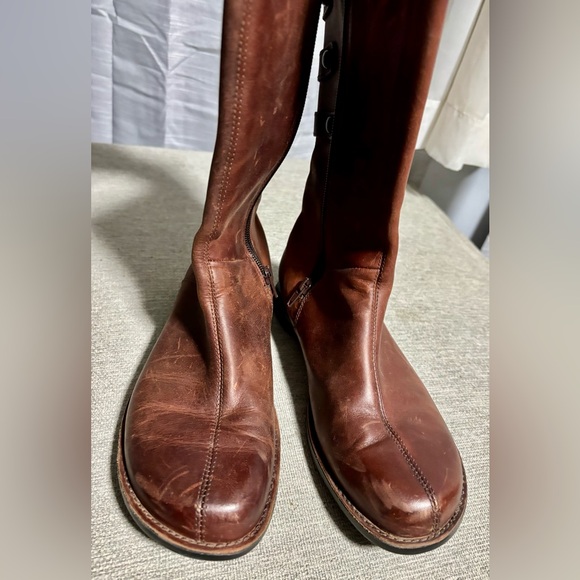 Merrell Tetra Launch Waterproof Bucle Strap Distressed Brown Leather Boots Sz7.5 - Picture 5 of 11